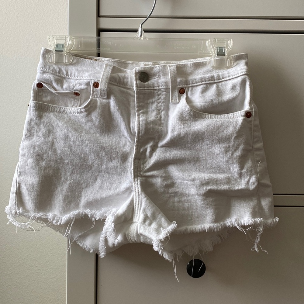Levi’s White Denim Shorts